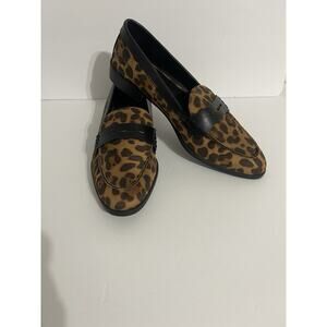Women’s Scoop Loafers Leopard Print Shoes Size 8